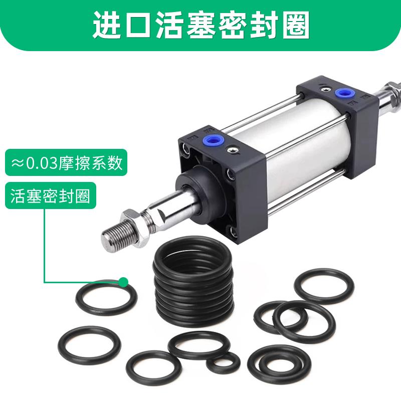 标准双出气缸SCD32/40/50/63/80/100X50*75X80X100X125X25X200S