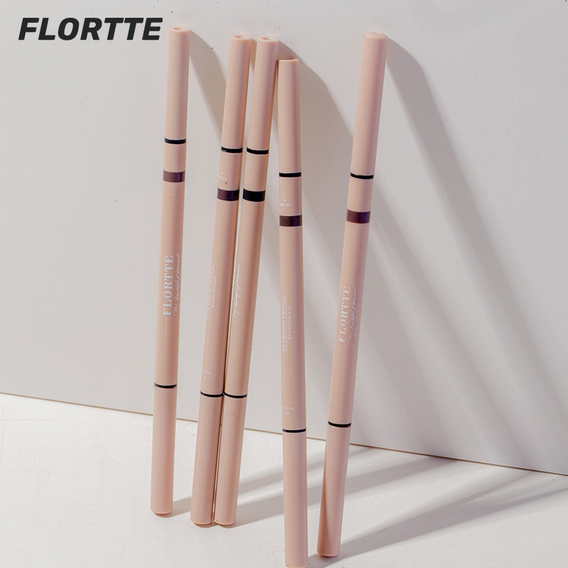 FLORTTE花洛莉亚双头极细头眉笔眉粉防水持久不脱色落利亚女眉膏