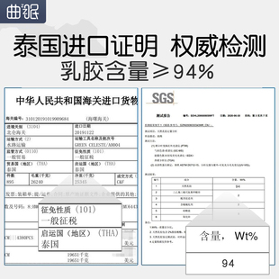 10ZT02岁以上宝幼儿园专用 儿橡童乳胶枕泰宝国进口天然枕头胶3