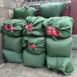 定制加厚帆布方底服装物料转运袋大容量搬家收纳袋快递物流中转袋