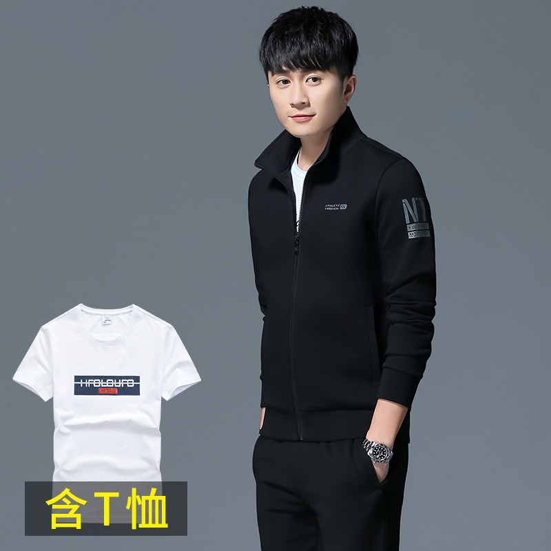 男士休闲运动套装男春秋装新款2026春季大码卫衣跑步运动服秋装潮