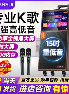 山水TA159/PQ159户外k歌音响带显示屏广场舞音箱家庭k歌ktv一体机