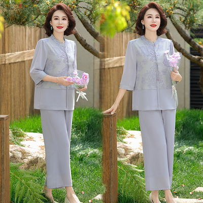 新款时尚洋气小衫上衣裤子两件套