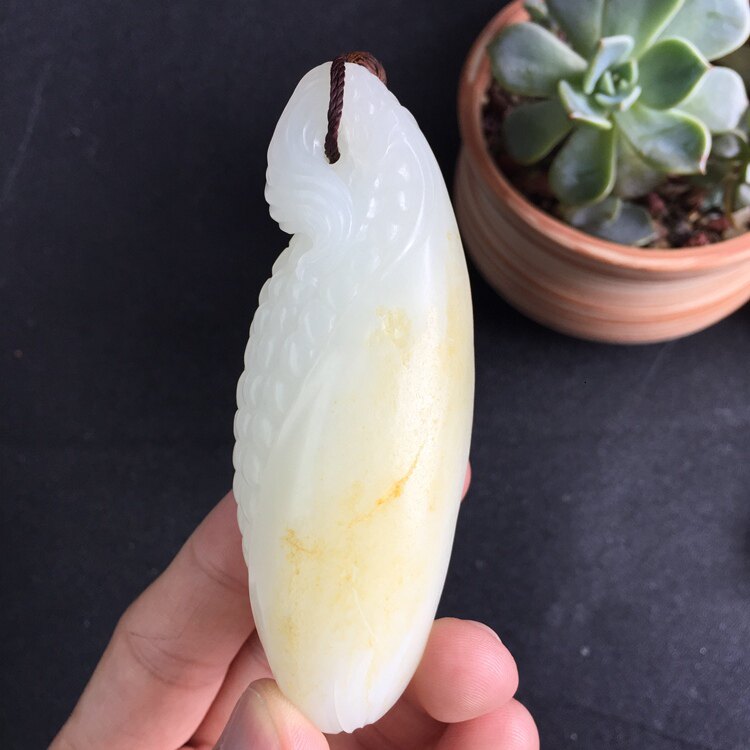 和田玉羊脂玉俄料山料玉米保真天然正品玉石项链牌吊坠疯了