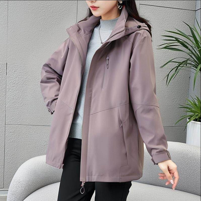 冲锋衣女户外三合一可拆卸防风内胆防水两件套登山服秋冬加厚外套