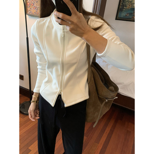 LULU上衣女高端瑜伽服外套女立领运动长袖 秋冬加绒修身 1992 留下