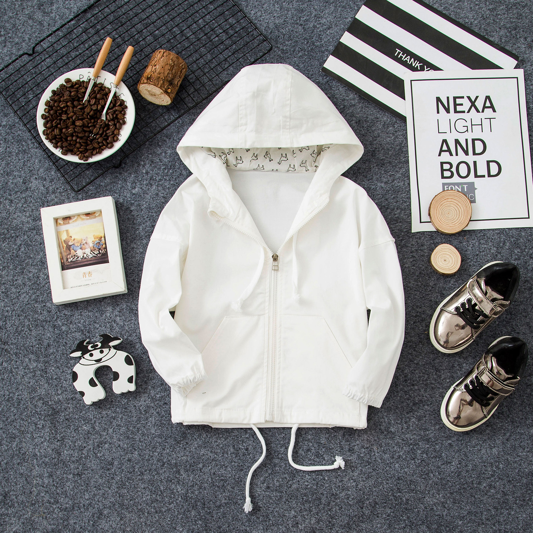 上衣儿童白色夹克衫夏薄款男童拉链衫女童外套中大童秋衣宝宝衣服|msdalam kategori Kanak-kanak/Bayi/Keluarga dipasang, kot/jaket/overcoat, jaket biasa - dari Buy2taobao.com untuk memberikan perkhidmatan ejen Taobao profesional membeli