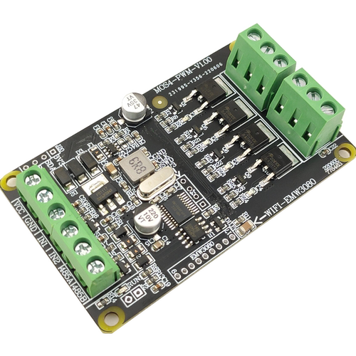 Modbus调光板 4路MOS管输出LED流水灯控制 2路输入RS485/WIFI通讯