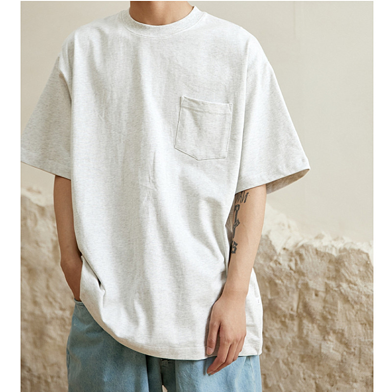短袖韩版中性口袋T恤OVERSIZE