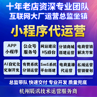 专业有赞微盟APP小程序代运营微信小店商城搭建分销裂变电商推广