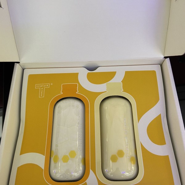 三谷蜂蜜牛奶洗发水柔顺亮泽控油修护香氛洗发液300ml十300ml套盒