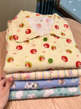 【女款超柔磨毛套装】ins风全棉法兰绒家居服套装100%棉睡衣324