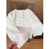 休闲100%纯棉家居服上衣套头349 全棉磨毛上衣 女款