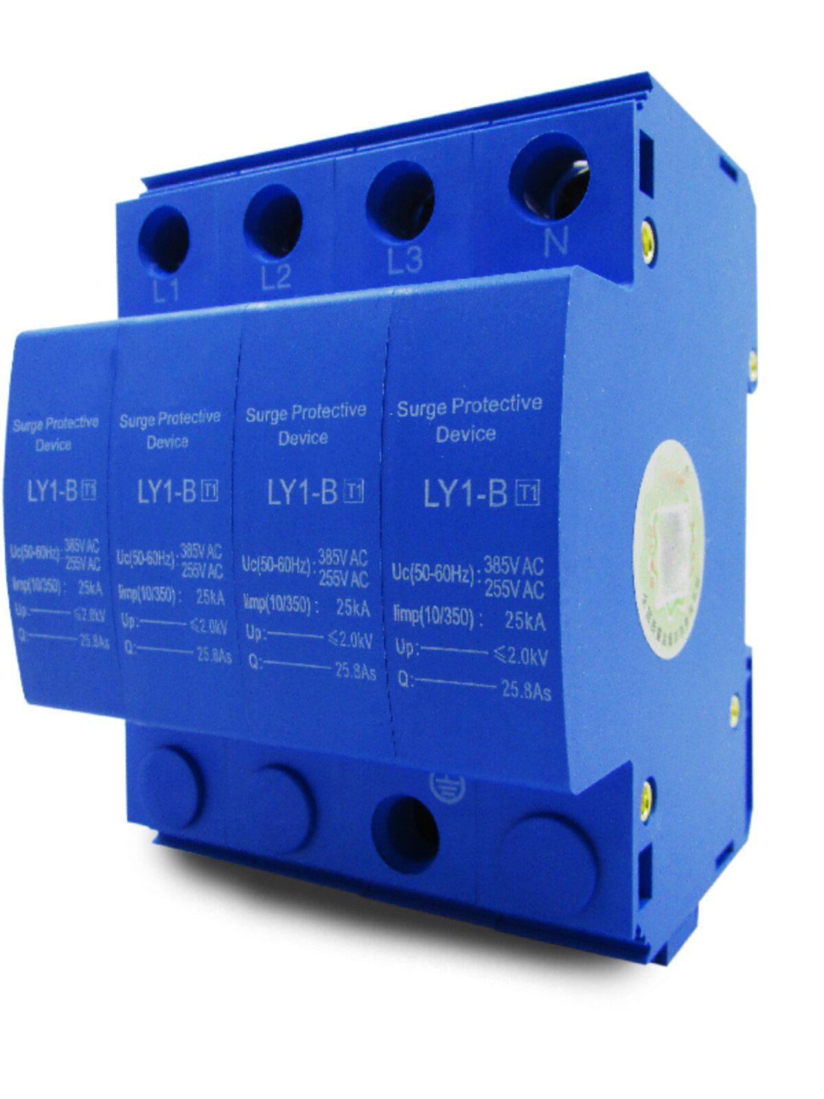 一级电源防雷器limp25ka t1避雷器 10/350us i级试验浪涌保护器4p