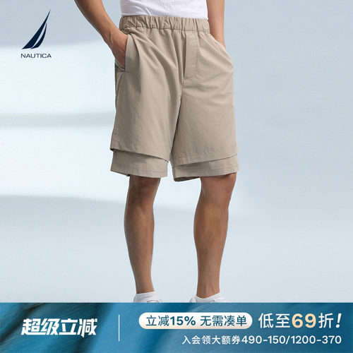 NAUTICA/诺帝卡休闲宽松工装短裤
