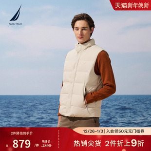 新品 25冬季 白鸭绒休闲立领羽绒马甲JO5318 诺帝卡男装 NAUTICA