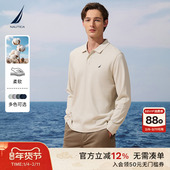 全棉透气 柔软多色长袖 NAUTICA 诺帝卡男装 25秋季 POLO衫 KO5301