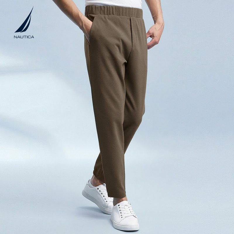 NAUTICA/诺帝卡男装26春季新品双面珠地休闲显瘦直筒卫裤针织长裤,男装,卫裤,淘宝优惠券,粉丝福利购,淘宝优惠卷