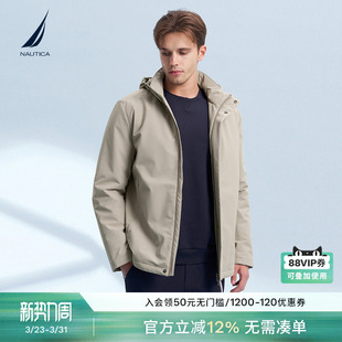 防轻泼水带隐藏帽休闲棉服外套JC4302 冬季 NAUTICA 诺帝卡男装