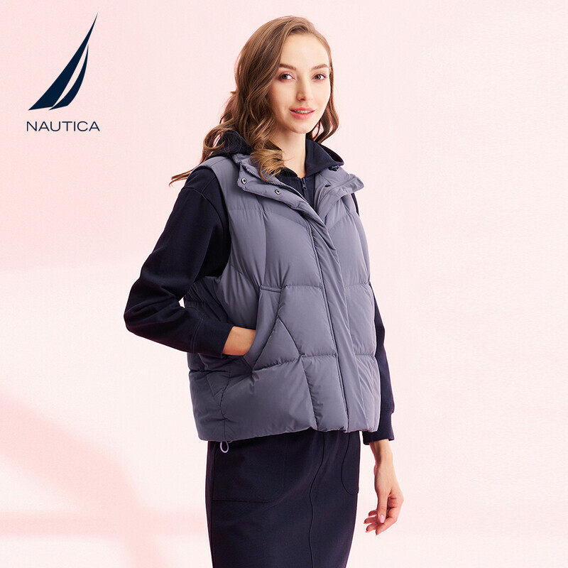 NAUTICA/诺帝卡女装秋冬防轻泼水90绒休闲保暖羽绒马甲43