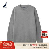 NAUTICA 诺帝卡男装 秋冬绵羊毛柔软保暖亲肤圆领毛衣SC5451