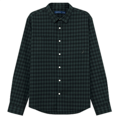 NAUTICA/诺帝卡休闲格子长袖衬衫
