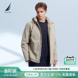 防轻泼水带隐藏帽休闲棉服外套JC4302 冬季 NAUTICA 诺帝卡男装