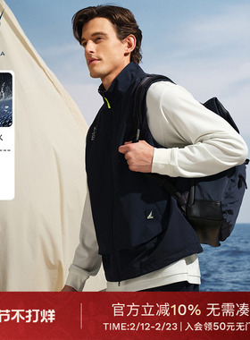 NAUTICA/诺帝卡男装秋季防泼水简约时尚加绒保暖马甲JS5303