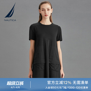 NAUTICA 夏季 短款 针织套头连衣裙12DB05 诺帝卡黑帆女装