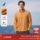 诺帝卡秋冬柔软半开襟立领长袖 NAUTICA POLO衫 德绒保暖