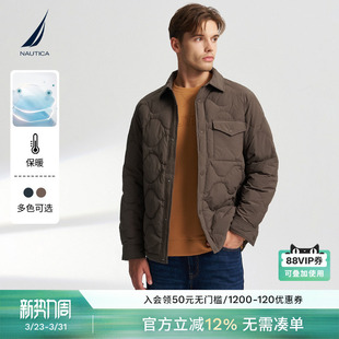 秋冬80绒衬衫 诺帝卡男装 NAUTICA 领羽绒夹克JO4317 抗菌保暖