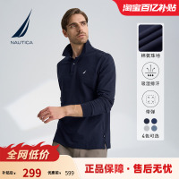 NAUTICA/诺帝卡男装春季男士翻领T透气百搭长袖休闲POLO衫男