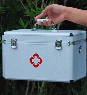 10121416寸铝合金出诊箱家用药箱收纳保健箱急救箱车用诊箱药箱