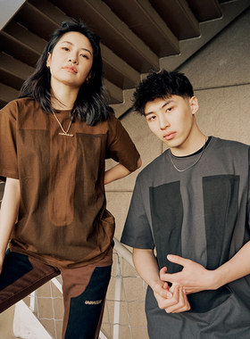 UNSHACKLED潮牌美式大U短袖亚翰夏季简约宽松情侣纯棉T恤杨政原创