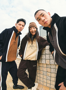 UNSHACKLED潮美式重磅灯芯绒拼接卫衣男女秋冬宽松休闲服套装杨政