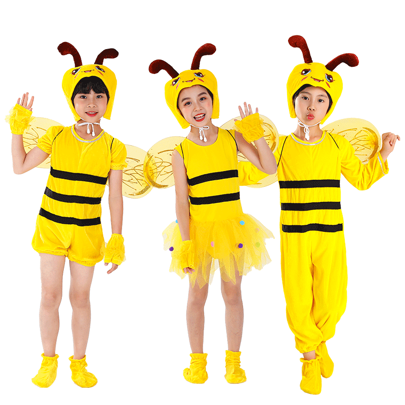 元旦节儿童小蜜蜂动物演出服蜜蜂幼儿园卡通造型舞蹈表演服装夏季
