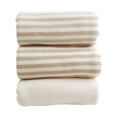 弹力布料色织条纹进口婴儿有机棉