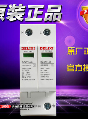 原装德力西电气2极电涌保护器DZ47Y402275 DZ47Y-40/2P-275 40KA