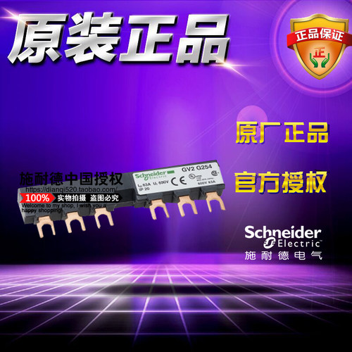 原装施耐德梳状母排3极63A母排2抽头间距54mm GV2G254 GV2-G254