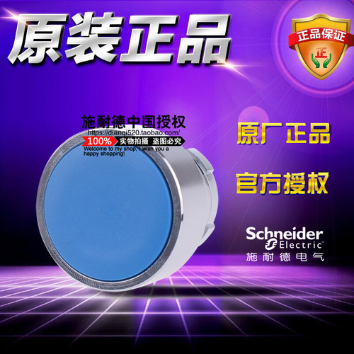 原装正品Schneider施耐德蓝色平头按钮头 ZB2BA6C ZB2-BA6C 全新