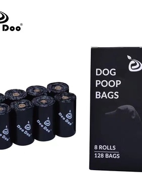 Deo Doo宠物拾便袋垃圾袋猫狗屎袋黑色环保可降解狗狗捡屎袋加厚