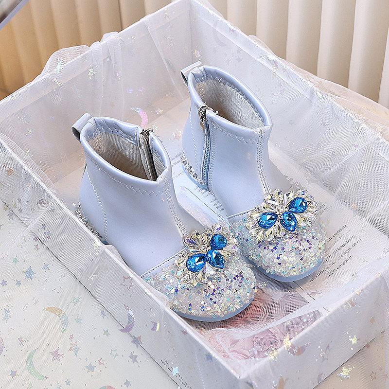 女童短靴2025新款冬季小公主靴子加绒儿童马丁靴艾莎水晶鞋秋冬季,童鞋/婴儿鞋/亲子鞋,皮靴,淘宝优惠券,粉丝福利购,淘宝优惠卷