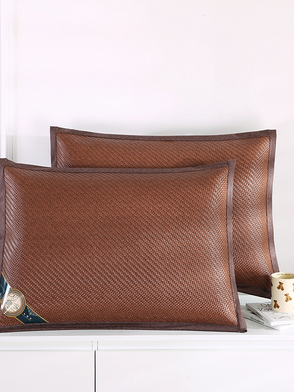 2025新款冷夏凉藤席枕套冰丝枕套竹枕套对学生枕头家用枕套