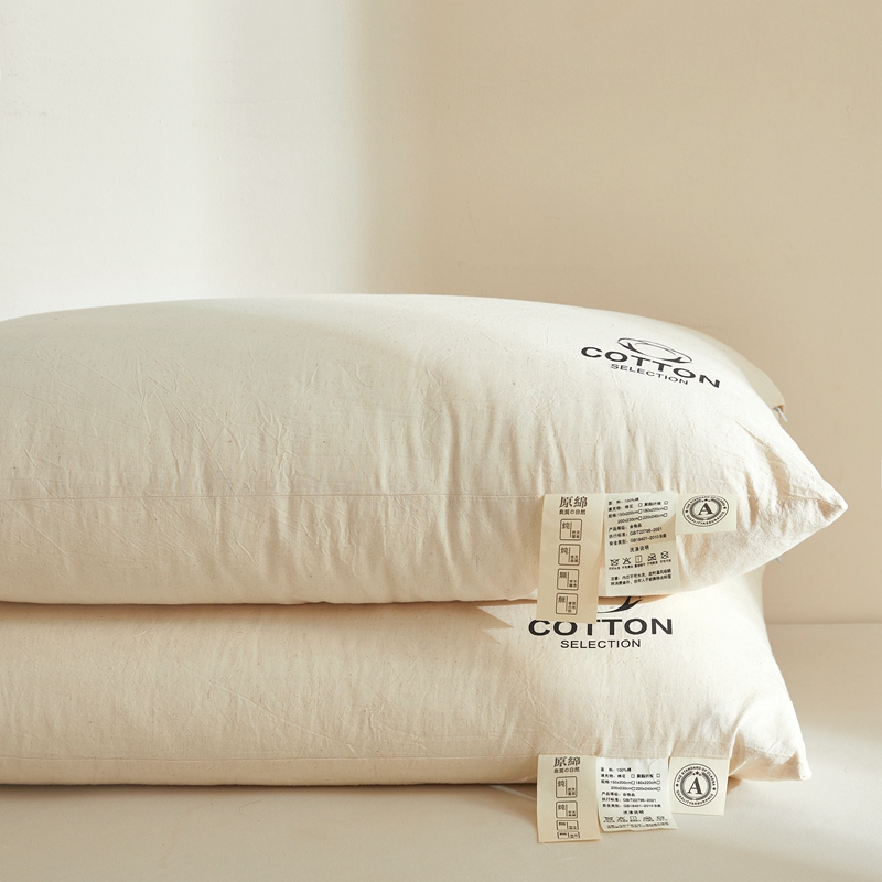 舒适全棉枕护颈枕棉花枕头成人枕芯简约家用柔软枕芯纯棉枕助睡眠