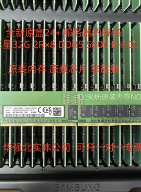 镁光sk三星16G 32G 24G 64G ddr5 4800 5600 6400服务器内存RECC