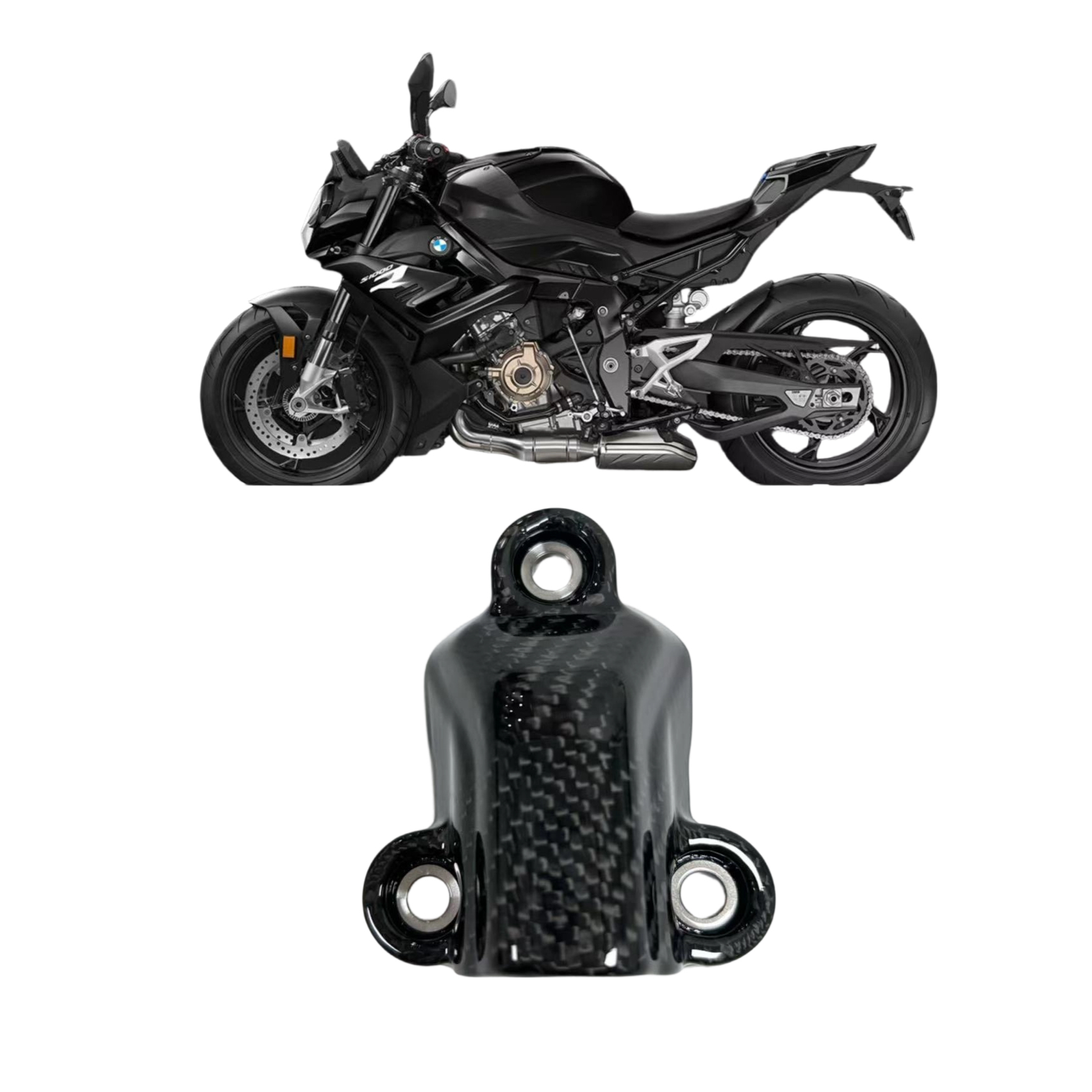 适用BMW宝马S1000RR S1000R 改装碳纤维水冷却器保护盖