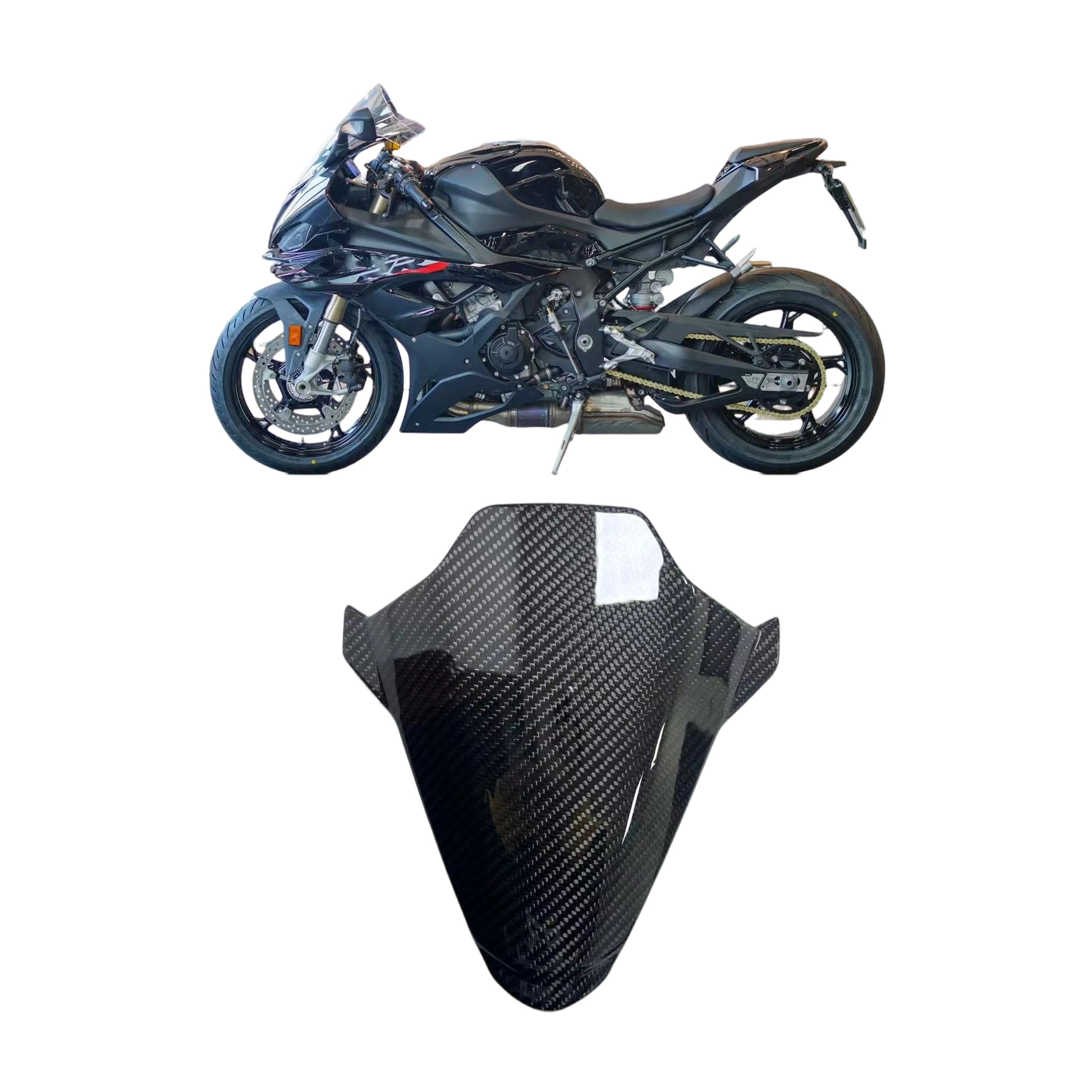 适用BMW 宝马S1000RR摩托车改装碳纤维挡风内板 改装外观配件