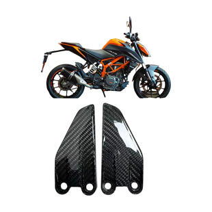 适用KTM250 18-24 390DUKE 18-23改装碳纤维原车脚踏翅膀脚踏护板
