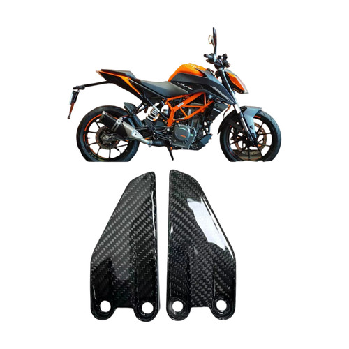 适用KTM250 18-24 390DUKE 18-23改装碳纤维原车脚踏翅膀脚踏护板