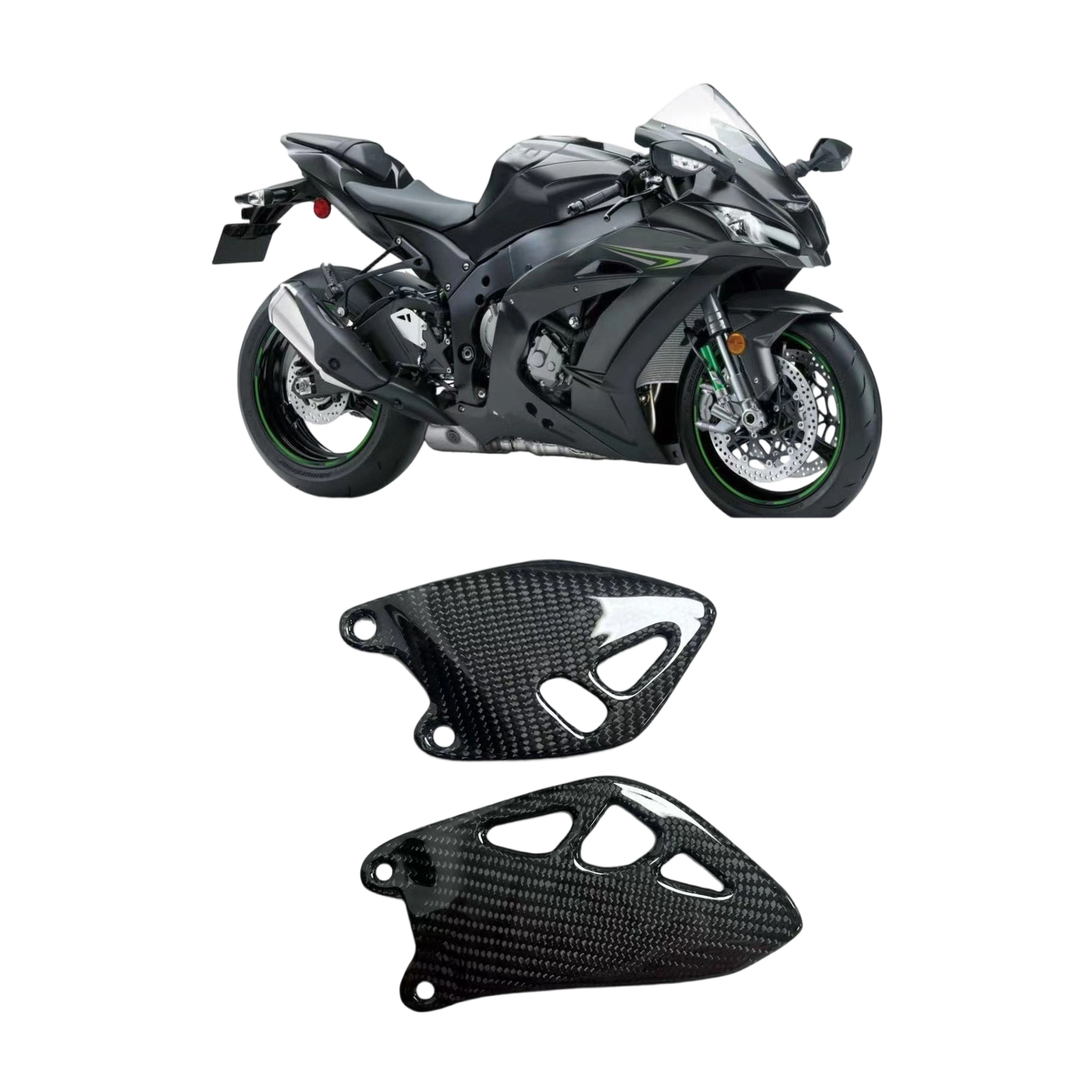 适用川崎ZX-10R 碳纤维改装 ZX-10RR 脚踏翅脚踏护板膀,摩托车/装备/配件,摩托车导流罩,淘宝优惠券,粉丝福利购,淘宝优惠卷